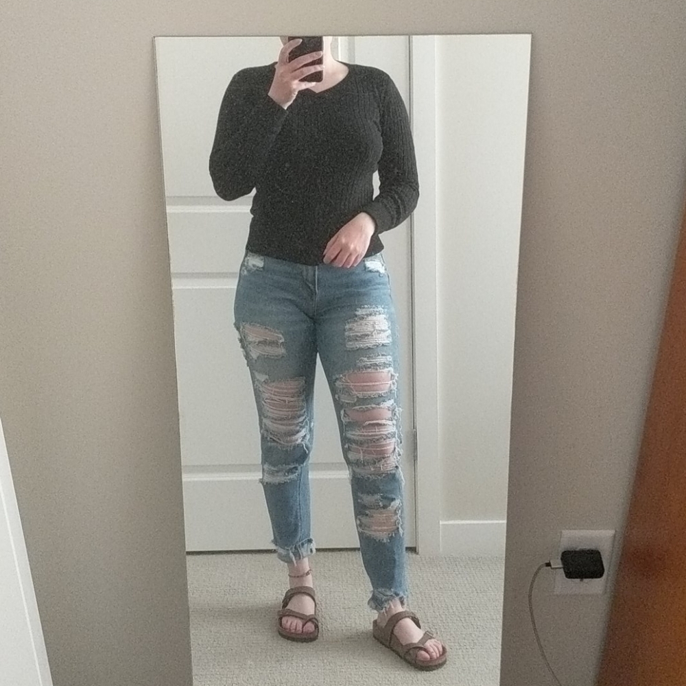 Black ribbed long sleeve